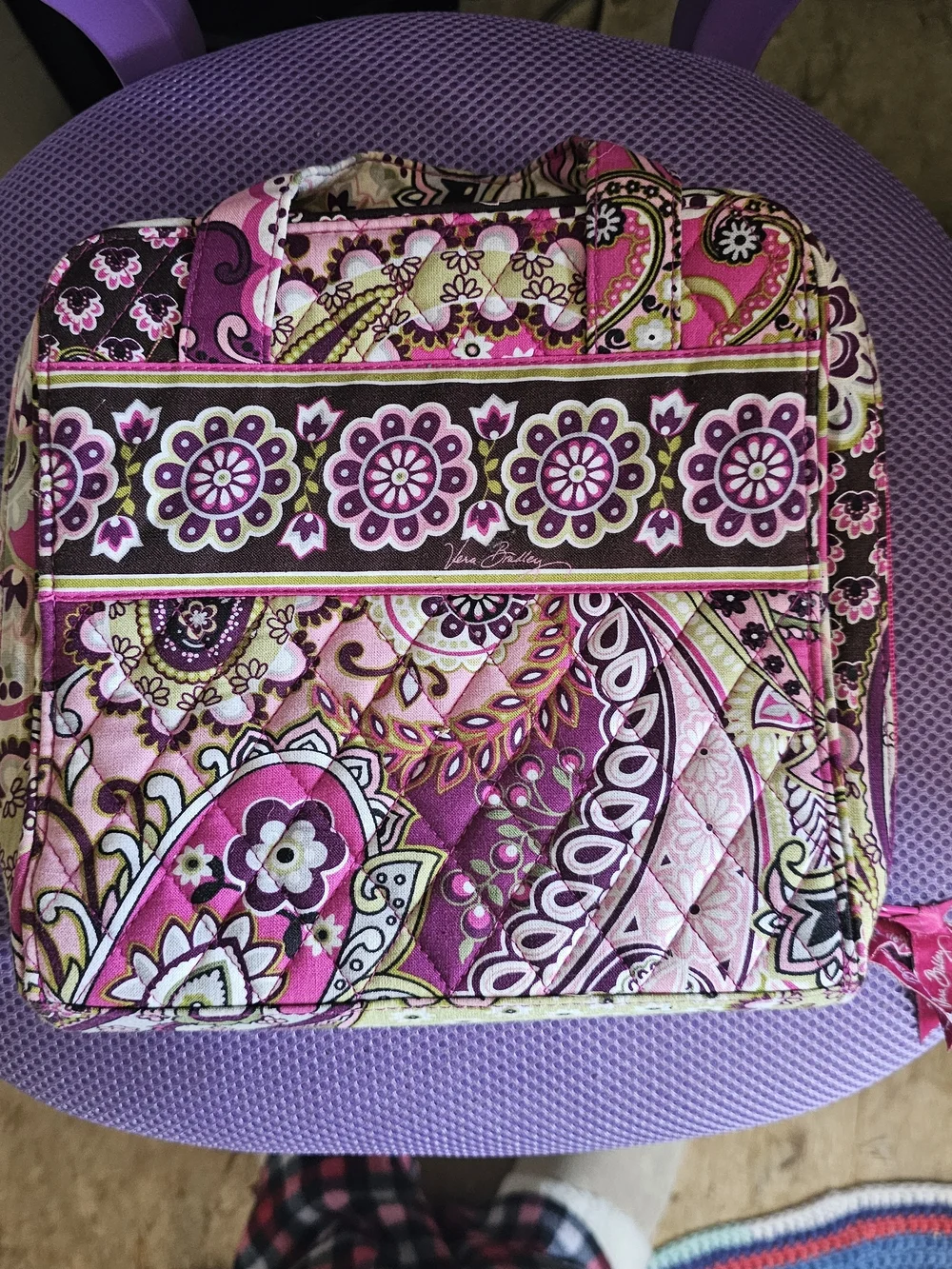 Vera Bradley Pink Paisley Quilted Tote